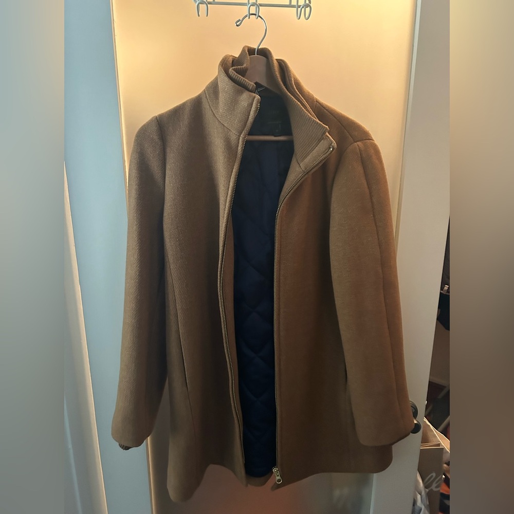 NWT JCrew Lodge Coat in Stadium Cloth Italian Wool